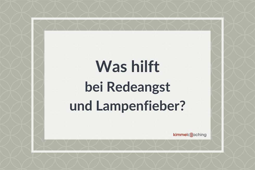 Redeangst-Lampenfieber