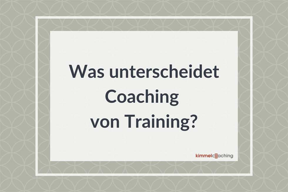 Was unterscheidet Coaching von Training?